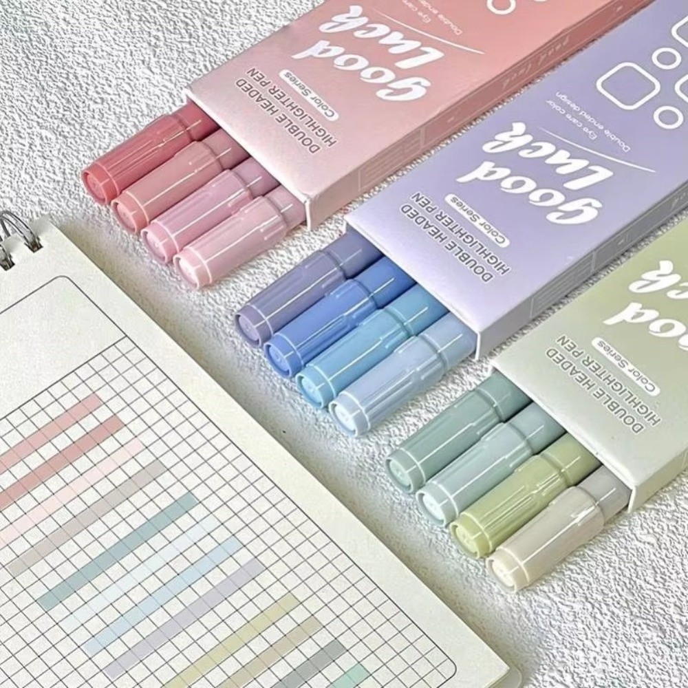 Correction Pen Fine - 4pcs/set Creative Dual Tip Highlighter Pens
