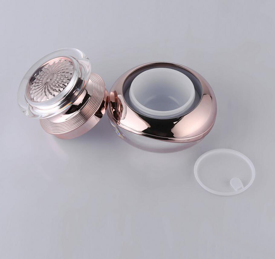 Gel Refill Pack - 50g rose gold acrylic bottle/jar/pot eye
