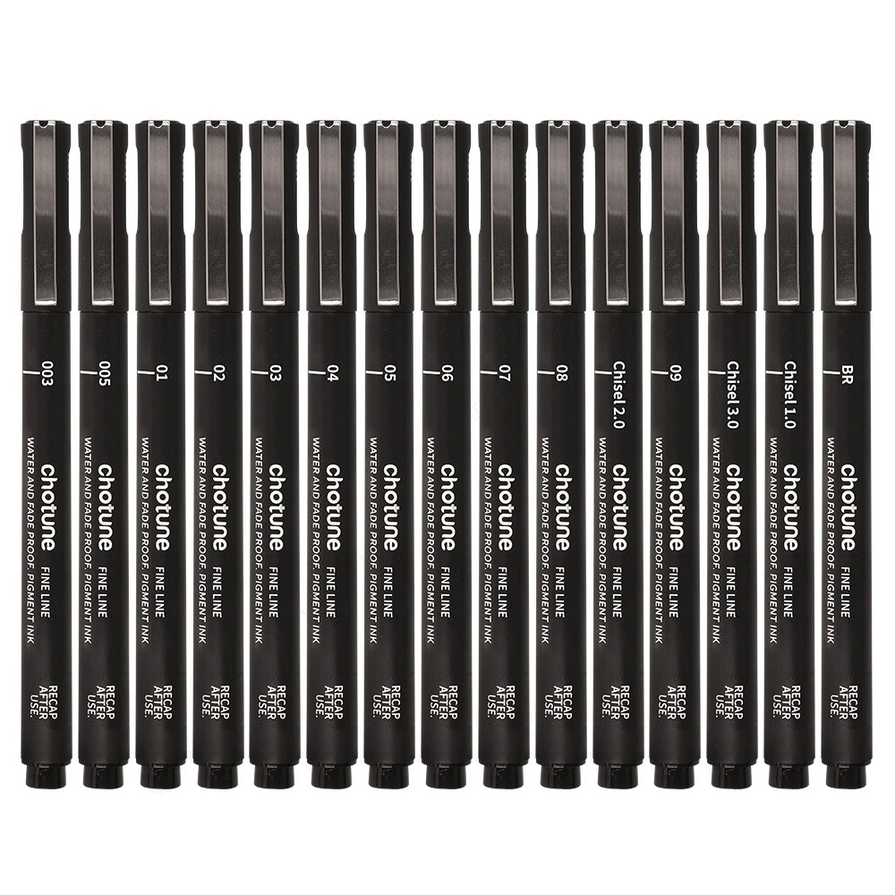 Black Micro Pens,15 Sizes,Wate - đánh giá và giá Correction Pen Fine