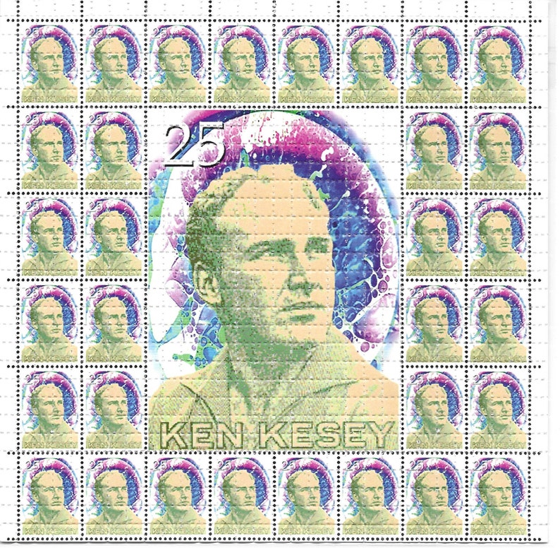 Kesey Stamps Psychedelic LSD A - đánh giá và giá Ink Blotter Paper