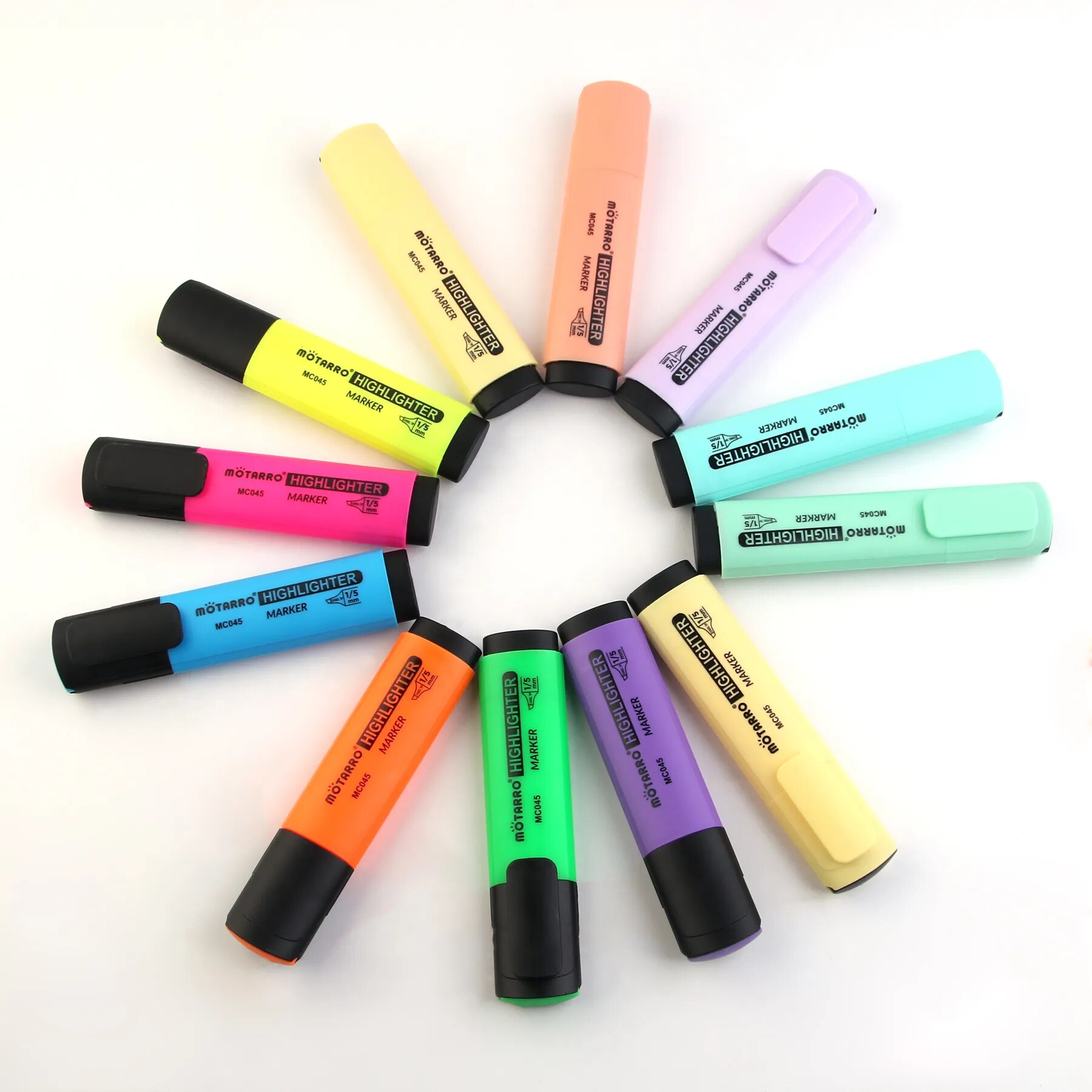 MOTARRO 12Pcs Pvc Box Markers  - đánh giá và giá Stabilo Marker Boss