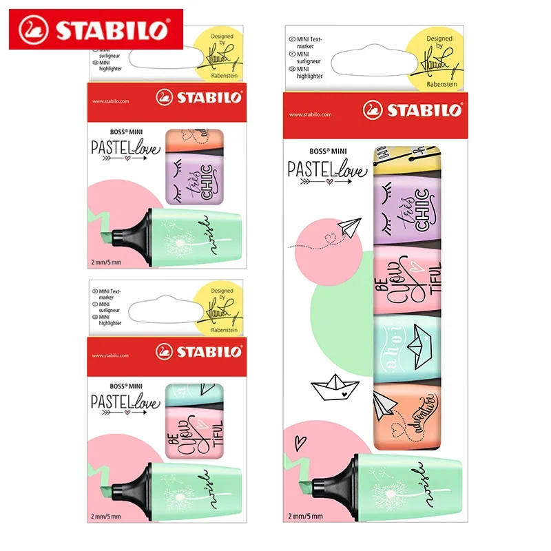3/6 Color/Set German STABILO M - đánh giá và giá Stabilo Marker Boss