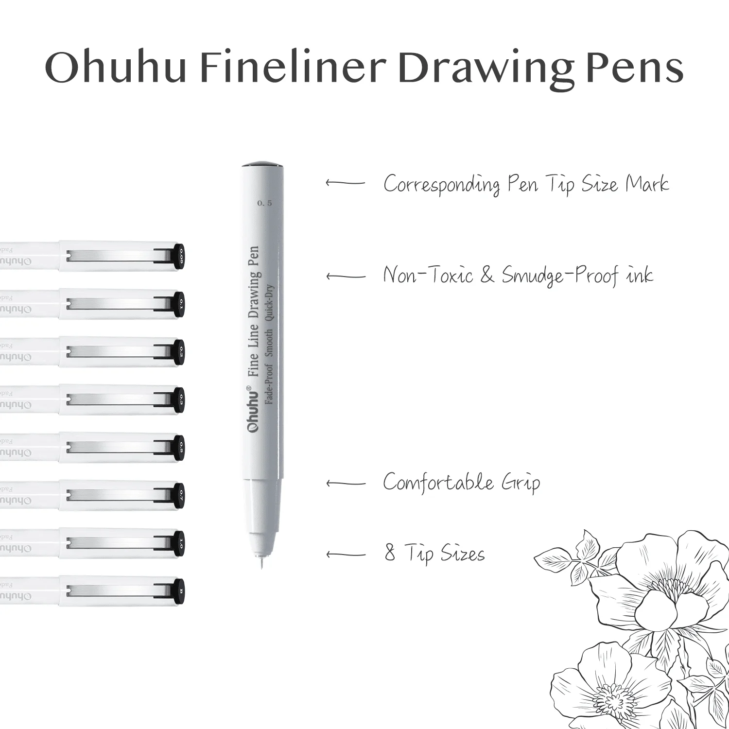 Ohuhu Micro Pen Fineliner Draw - đánh giá và giá Correction Pen Fine