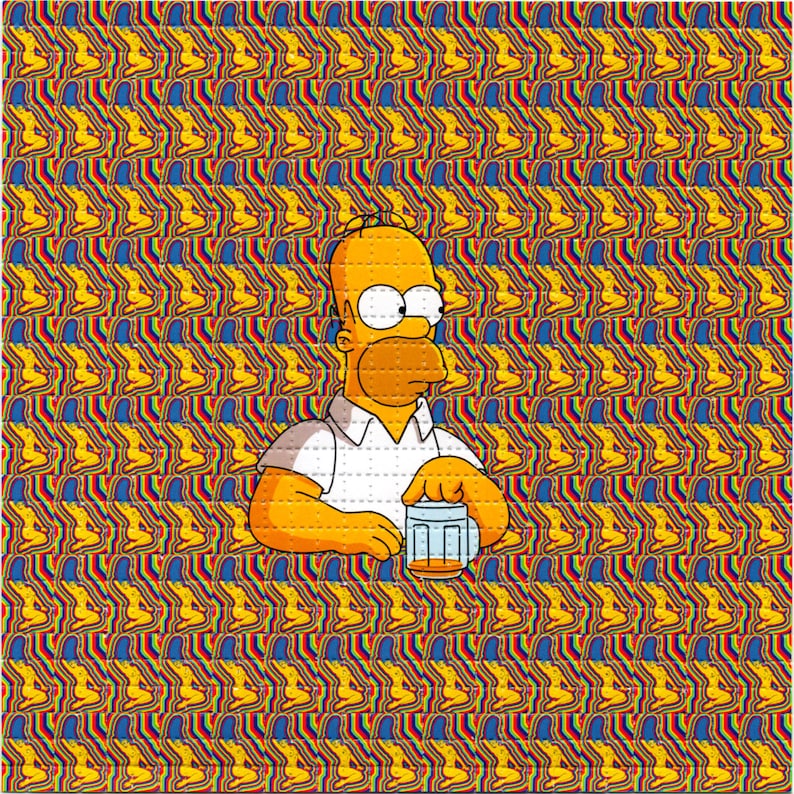 Naked Marge Psychedelic LSD/Ac - đánh giá và giá Ink Blotter Paper