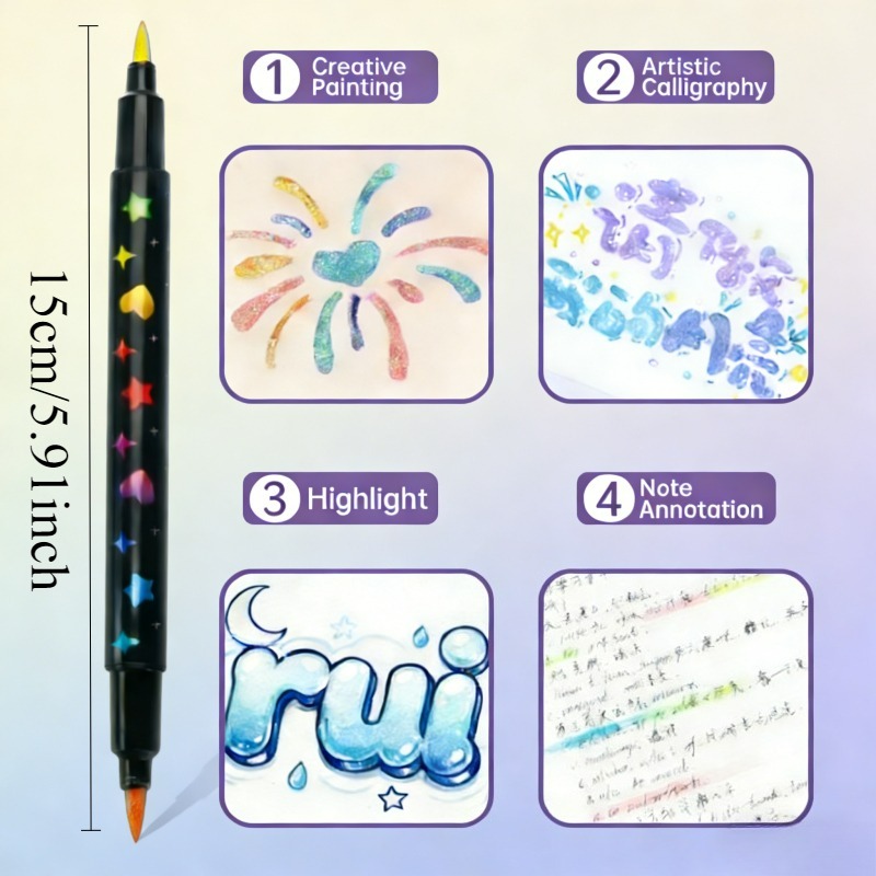96/24Color Double-Ended Glitte - đánh giá và giá Correction Pen Fine