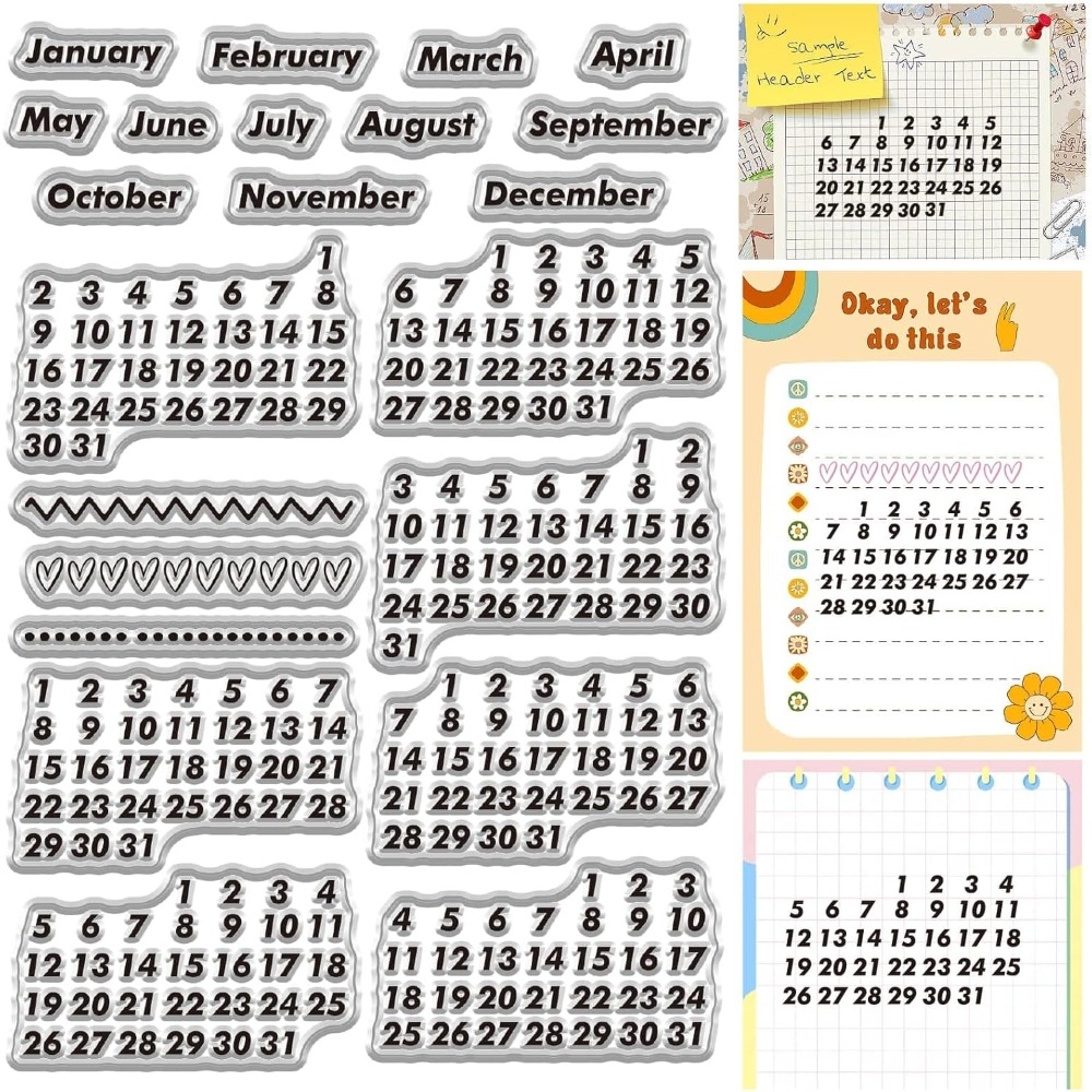 Calendar Date Clear Stamps Vin - đánh giá và giá Rubber Date Stamp
