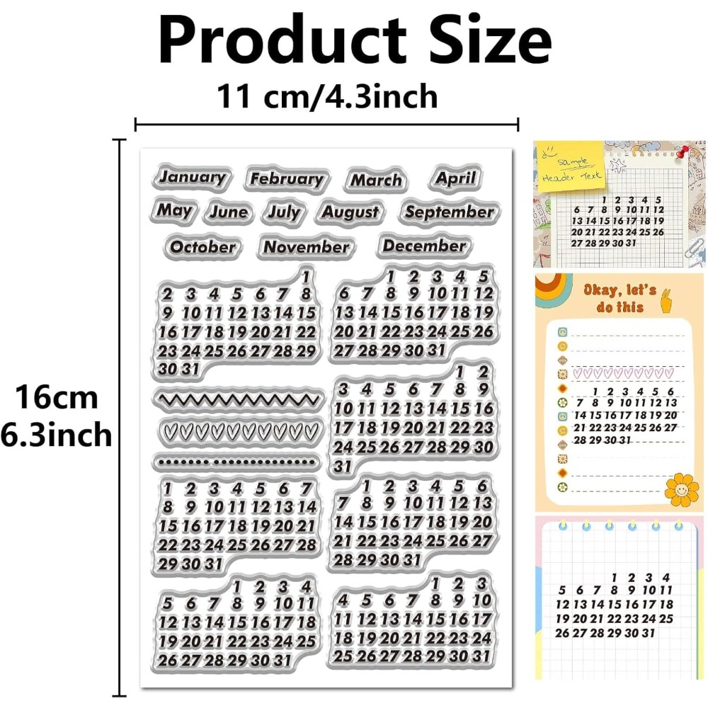 Calendar Date Clear Stamps Vin - đánh giá và giá Rubber Date Stamp